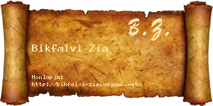 Bikfalvi Zia névjegykártya